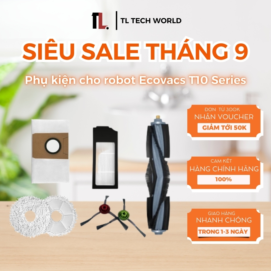 อุปกรณ์เสริม ECOVACS T10 Series สําหรับเครื่องดูดฝุ่นหุ่นยนต์ - รองรับทําความสะอาด Optimal - สินค้าค