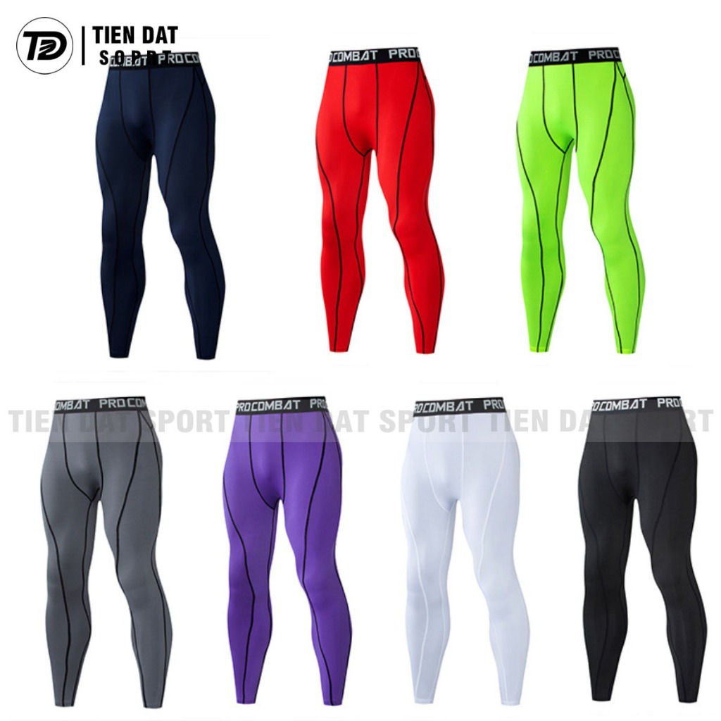 COMBAT PRO LEGGING กางเกงกันความร้อนผู้ชายแบบยาวระบายอากาศได้กางเกงยิมแห้งเร็ว