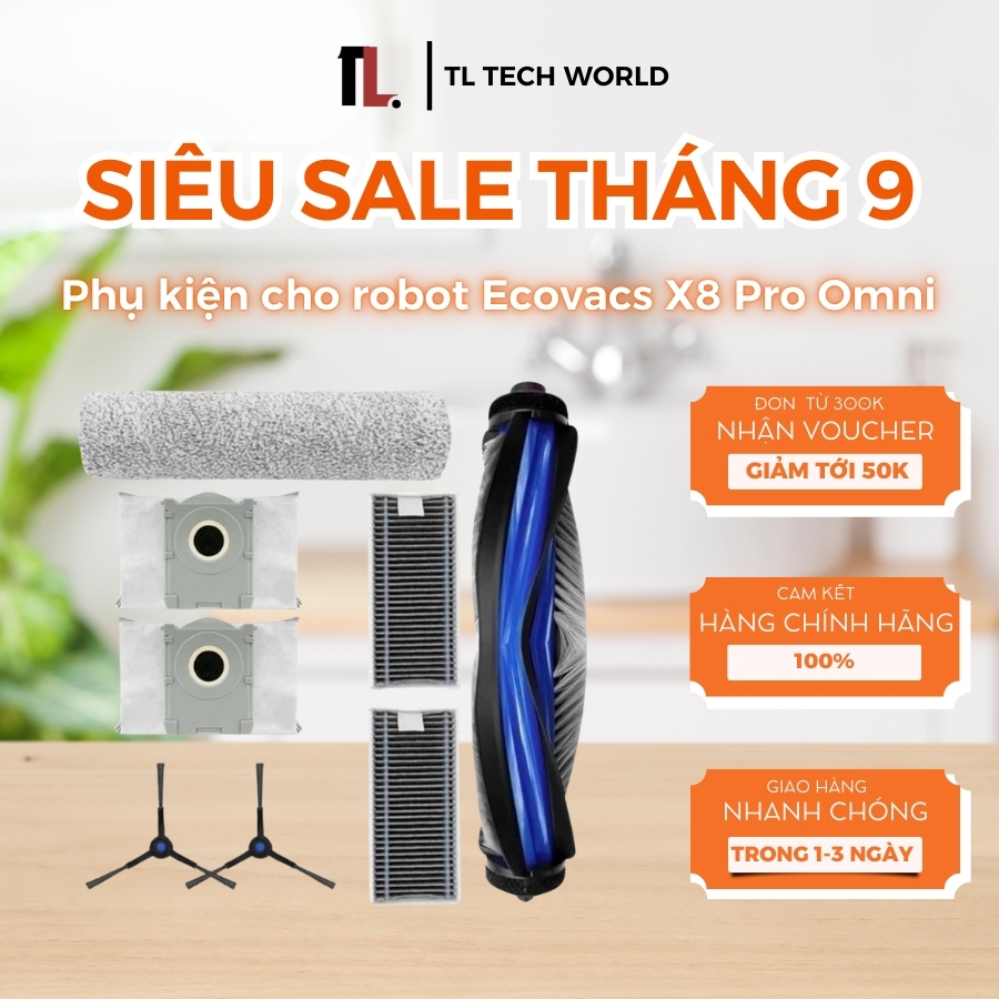 อุปกรณ์เสริม Ecovacs X8 Pro Omni สําหรับเครื่องดูดฝุ่นหุ่นยนต์ - สินค้าคุณภาพระดับพรีเมียม 100% - TL