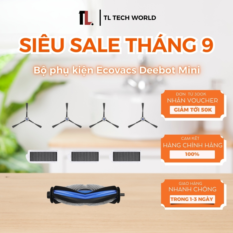 ชุดอุปกรณ์เสริม Ecovacs Deebot Mini DKT010204 สําหรับเครื่องดูดฝุ่นหุ่นยนต์ - สินค้าพรีเมี่ยม 100% -