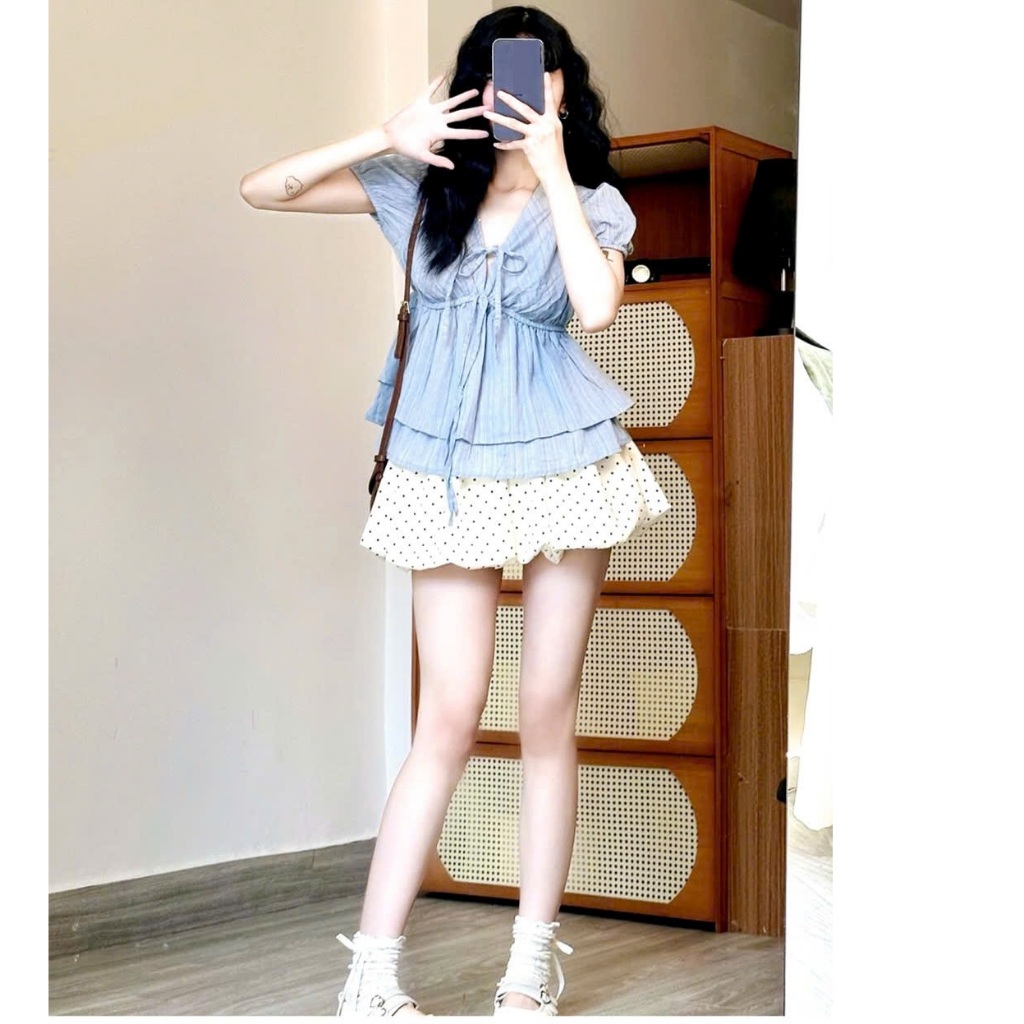 เสื้อแขนกุดคอเต่าผ้าฝ้ายลายทางเท่ๆ Bigsize 50-85kg L018