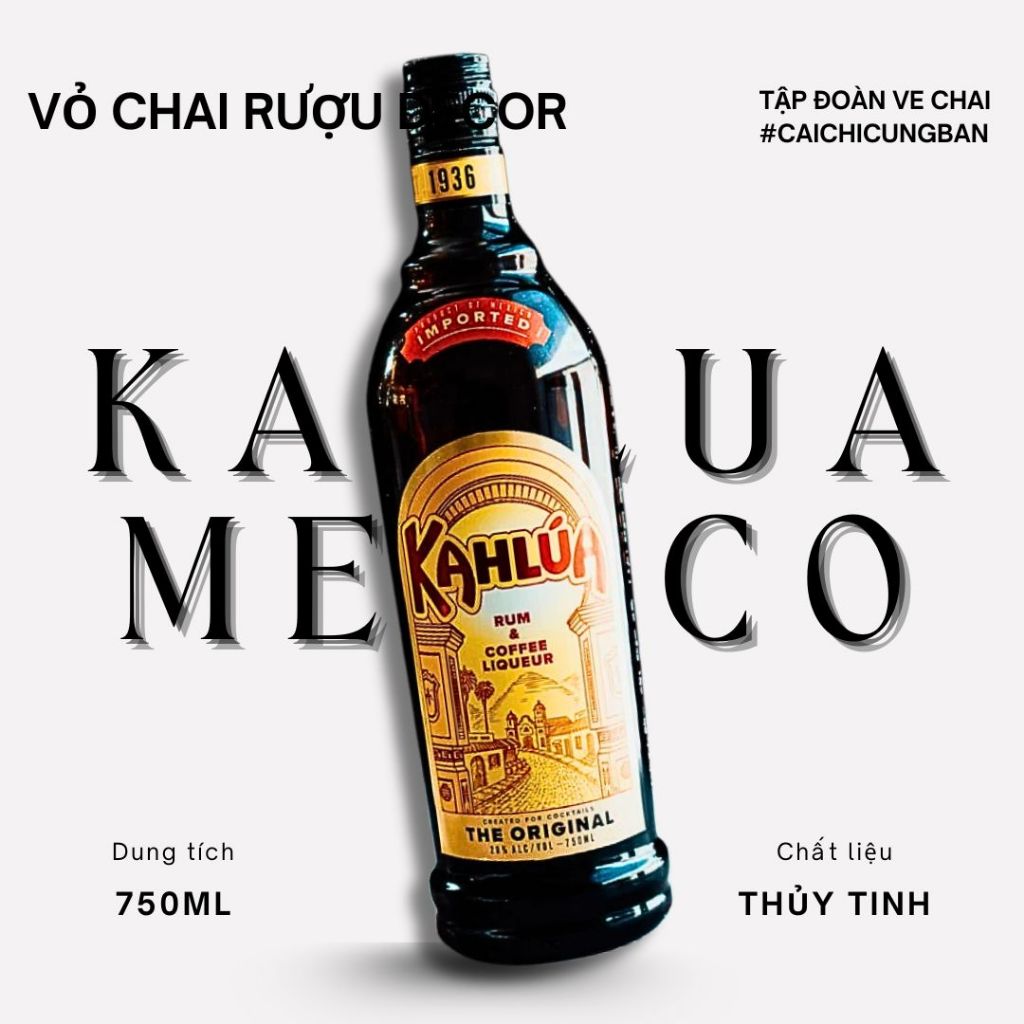 [DECOR] ขวดไวน์สวยงาม Kahlua Mexico อุปกรณ์ตกแต่งห้องนอนแช่เย็น ตกแต่งโต๊ะทํางาน