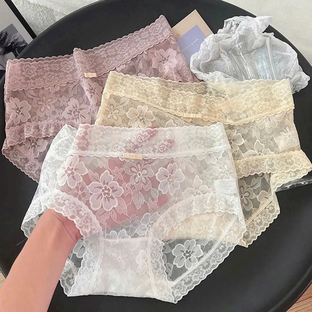 กางเกงชั้นในลูกไม้แอปริคอทเนื้อนุ่ม ดีไซน์คุณภาพสูง รหัสก้นต้านเชื้อแบคทีเรีย RHM01 Ria Store