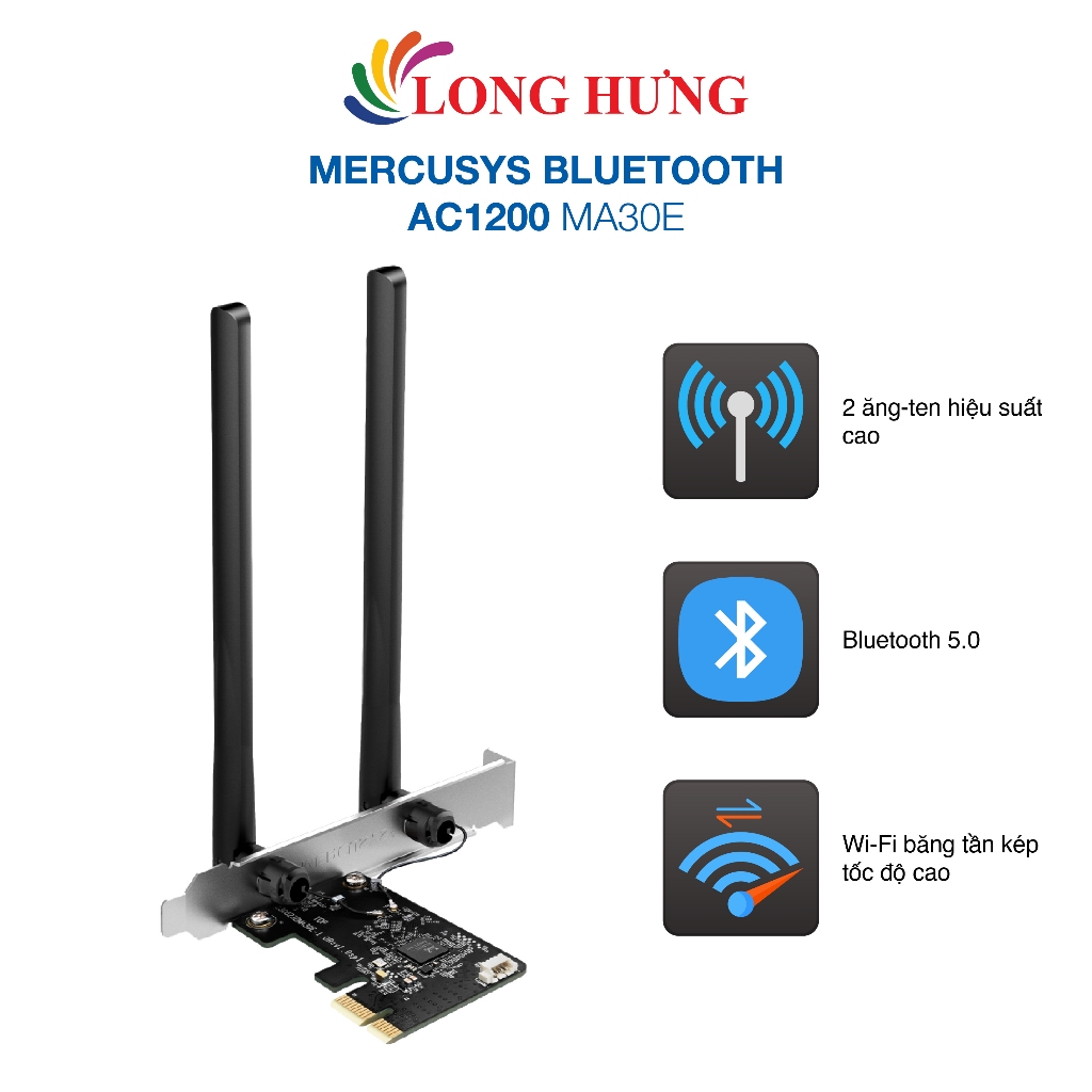 Mercusys Bluetooth AC1200 MA30E PCIe Wifi การ์ดเครือข่าย - สินค้าของแท้
