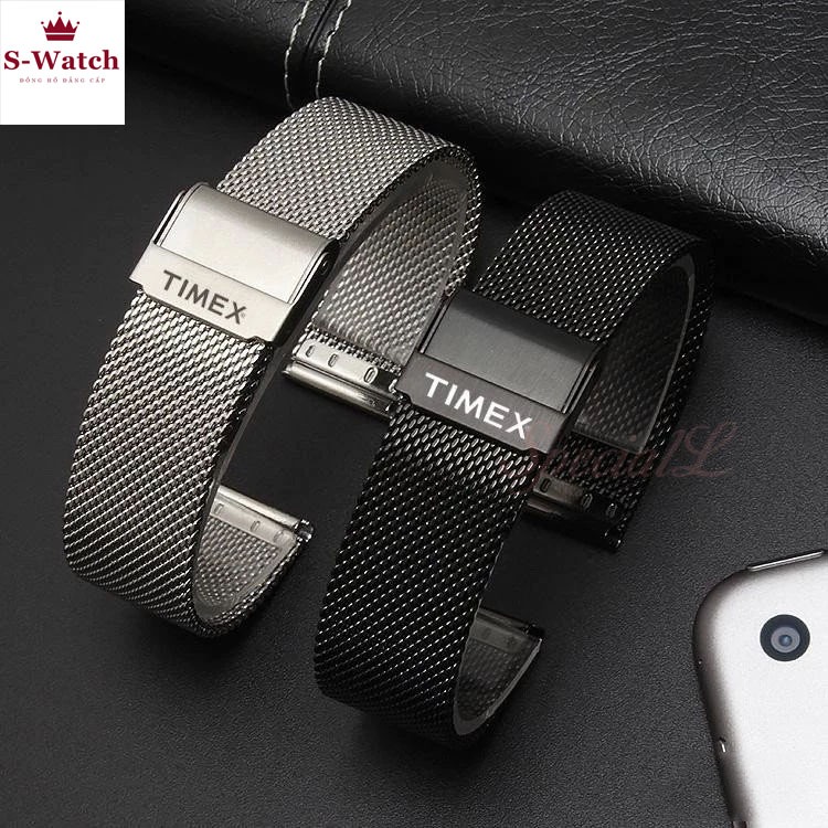 Timex Unisex Watch Strap - Milanese Stainless Steel Metal Mesh Strap for Men & Women (12mm 14mm 16mm