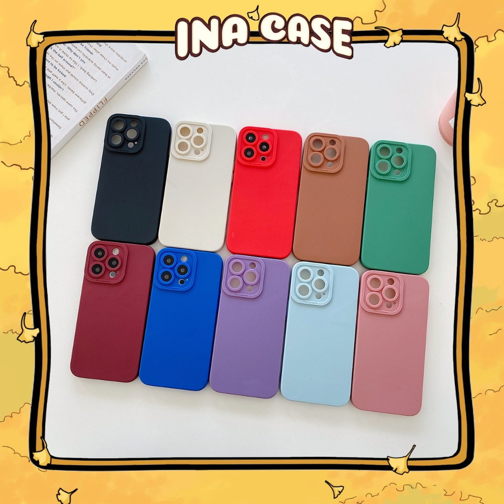 เคส iphone ป้องกันกล้องสีแดงสีขาวสีดํา 17promax/ 17pro / 17/ 16promax/ 16pro/ 16plus/ 16/ 15promax/ 