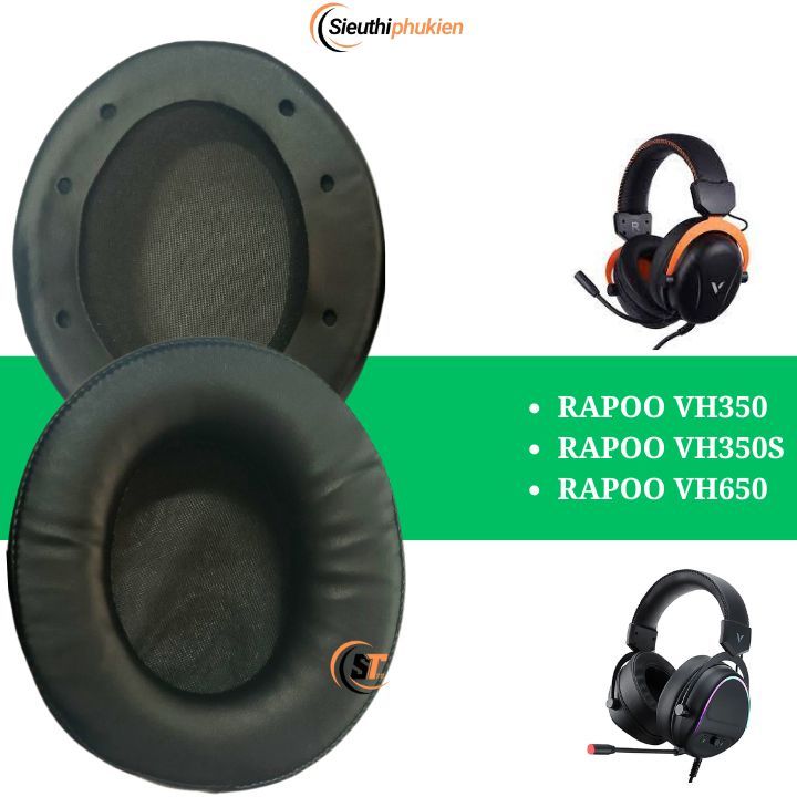 เบาะรองนั่งหูฟัง Rapoo VH350 / VH350S / VH650 หนา 2 อัน - 080100