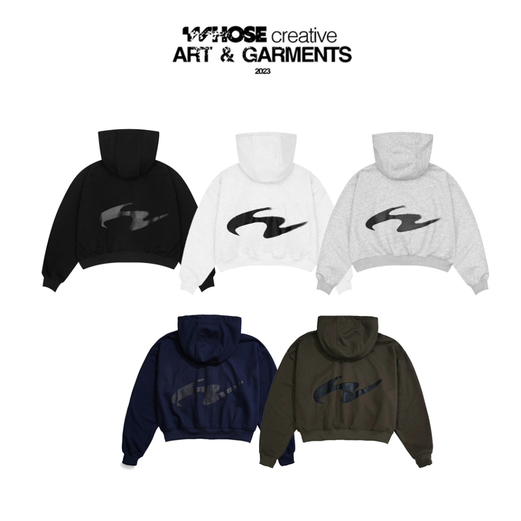 HOODIE ZIP METAL LOGO - เสื้อแจ็คเก็ตผ้าฟลีซหนัง 2 ตัวโลโก้โลหะ