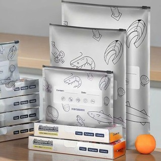 Sét 10 Túi zip bạc bảo quản thực phẩm giữ đồ tươi sống tốt hơn, túi zip nhôm bạc mỏng tái sửa dụng tiện lợi