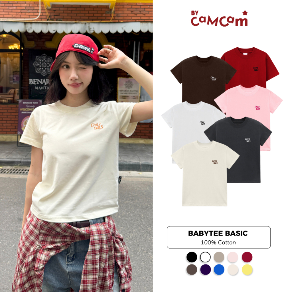 Baby Tee Bycamcam Basic BLACK/WHITE/GREY HOT TREND. เอเอ็มดี015