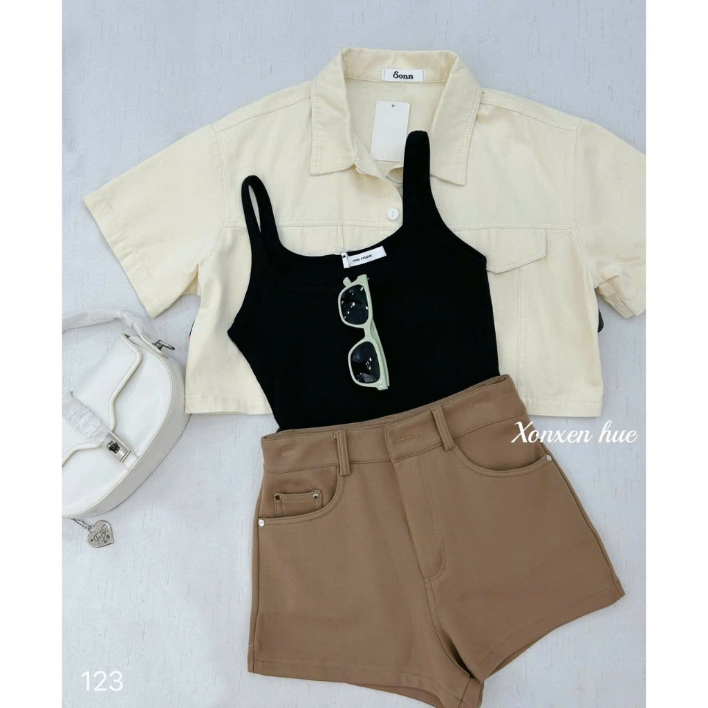 Smooth Mega กางเกงขาสั้นผ้า 2 กระเป๋า XONXEN SHOP CODE 123