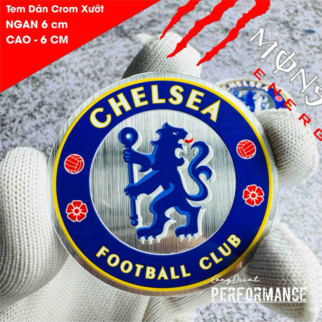 สติ๊กเกอร์โลโก้ CHELSEA CLUB 6cm HIGH