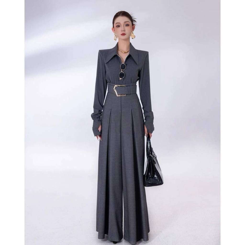 Royalista Eclipse Clothing เสื้อปาดไหล่คอซิปสีขาว