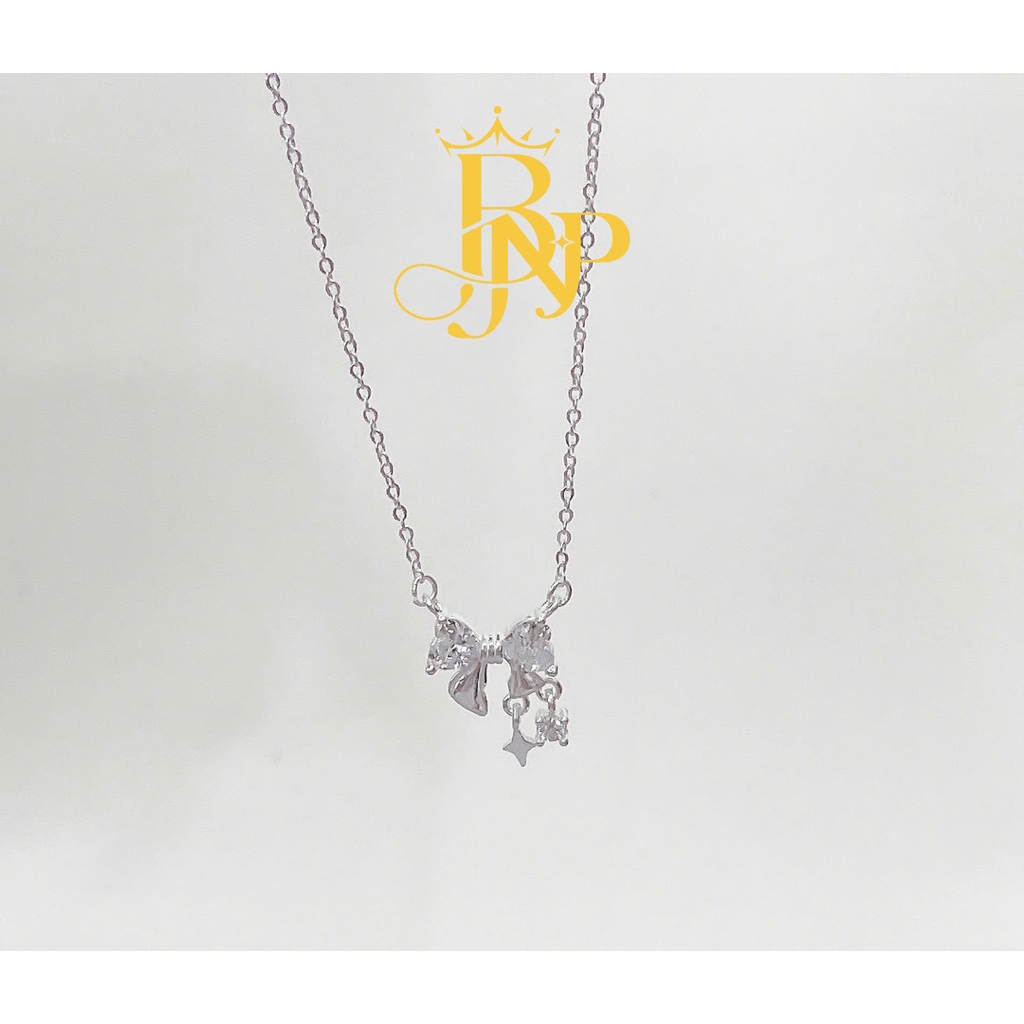 สร้อยคอโบว์ BNP รุ่นใหม่สวยมาก เงินสเตอร์ลิง