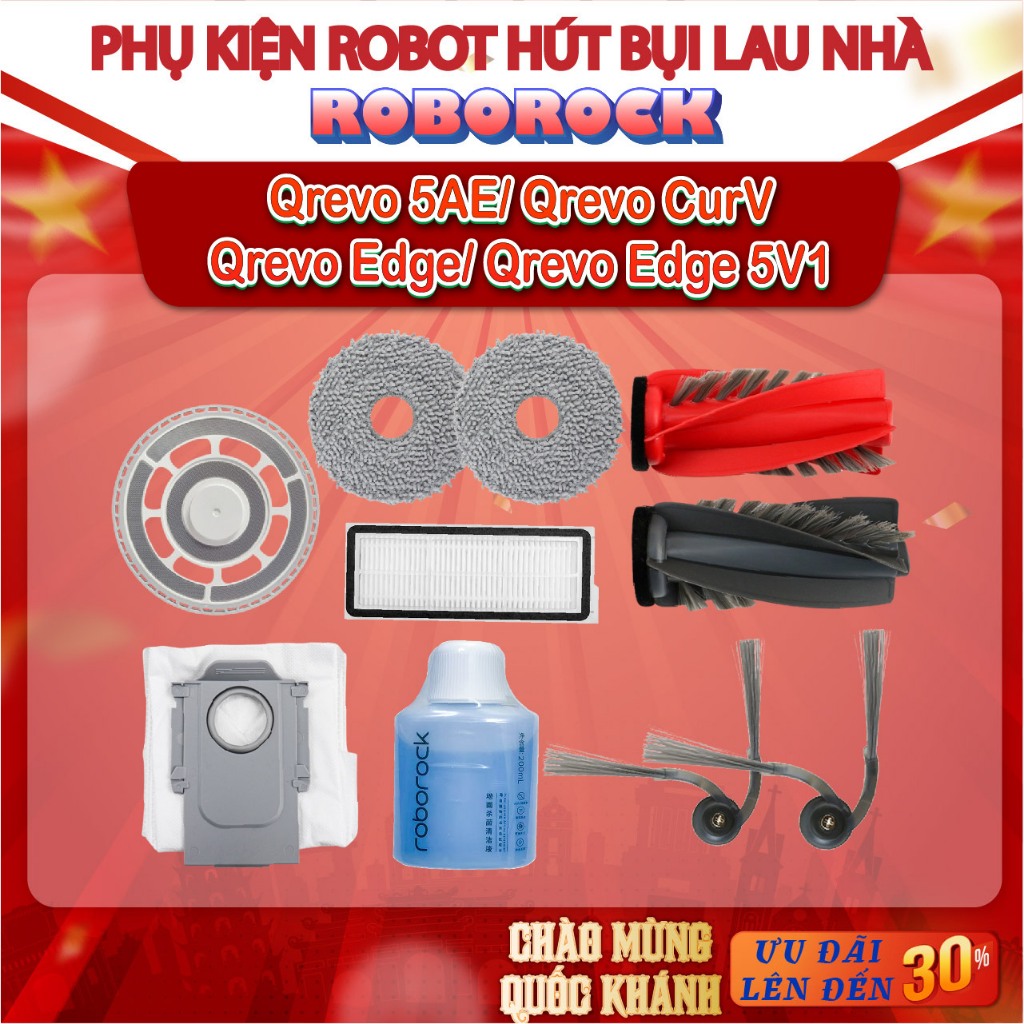 Roborock Qrevo 5AE/ Qrevo CurV/ Qrevo Edge/ Qrevo Edge 5V1 อุปกรณ์เสริมเครื่องดูดฝุ่นหุ่นยนต์ - ถุงข
