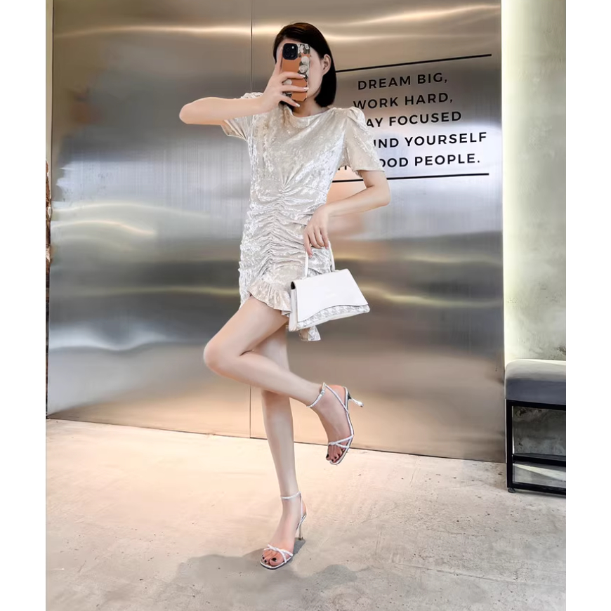 รองเท้าแตะส้นสูงผู้หญิง 5P-7P NGOC TRINH STORE รุ่นแห่งชาติ 4 สีเหมาะสําหรับงานปาร์ตี้และออกนอกบ้าน 