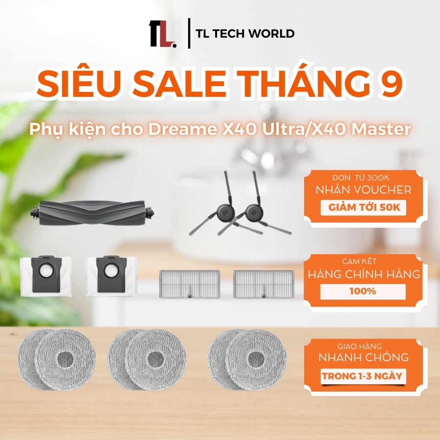 อุปกรณ์เสริม Dreame X40 Ultra สําหรับเครื่องดูดฝุ่นหุ่นยนต์ - สินค้าพรีเมี่ยม - คุณภาพสูง 100% - TL 
