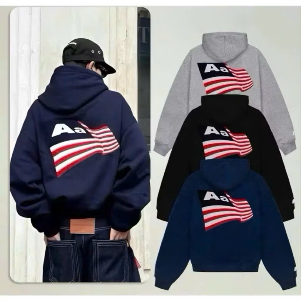 Aa Studio Crab Leg Fleece Zip Hoodie with Ruffled เย็บปักถักร้อยโลหะ Buckle, Super Hot Bomber Hoodie