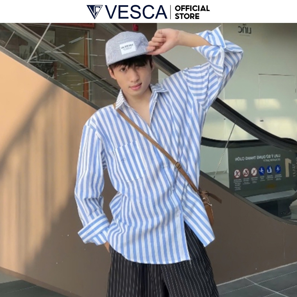 เสื้อเชิ้ตผ้าลินินลายสก๊อตสีฟ้าสําหรับผู้ชายสําหรับใส่ชายหาดฤดูร้อนเย็นและง่ายต่อการพิกัด เวสก้า ก54