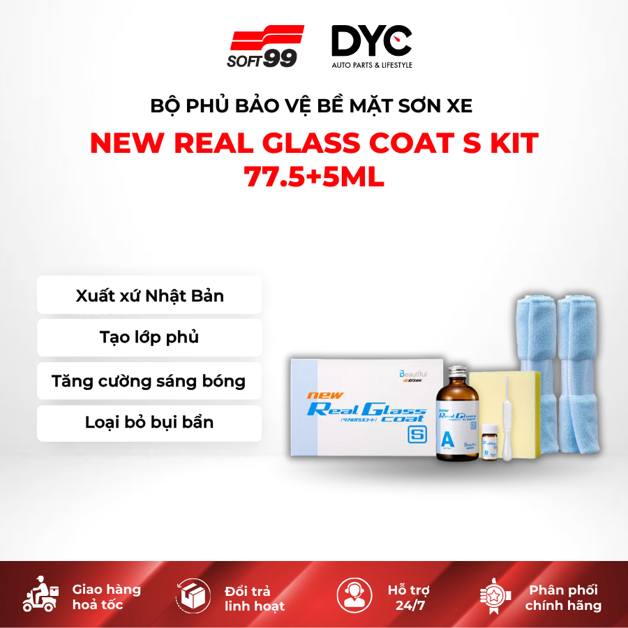 GZOX New Real Glass Coat S Kit 77.5+5ml Soft99