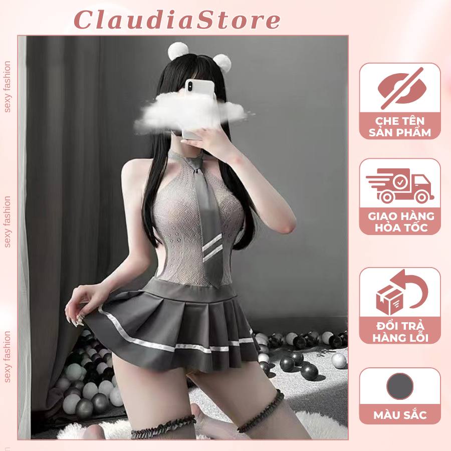 ชุดคอสเพลย์นักเรียนเซ็กซี่ DN80 COVER NAME - ชุดผู้หญิงเซ็กซี่เซ็กซี่ทําจากวัสดุยืดหยุ่นนุ่ม