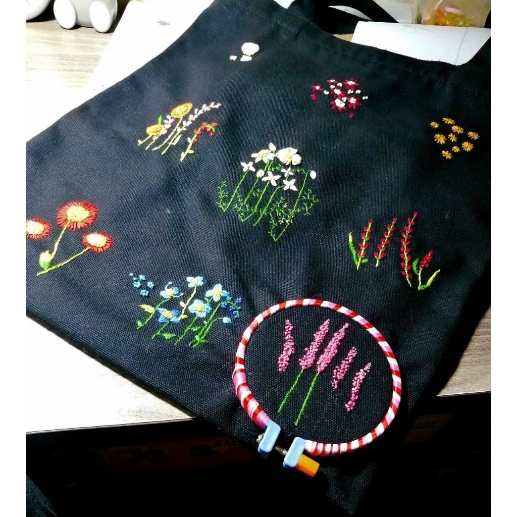 เช่าดอกไม้ทํามือสีดํา ผ้าใบ30ซม.x37ซม.