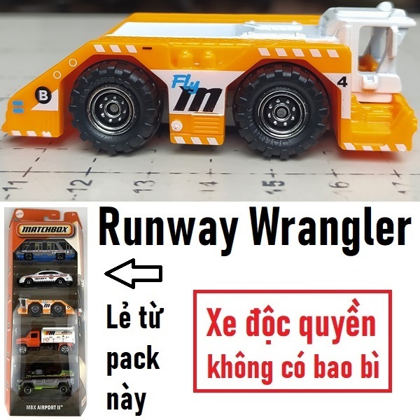 Matchbox Runway Wrangler โมเดลรถพ่วงเครื่องบิน