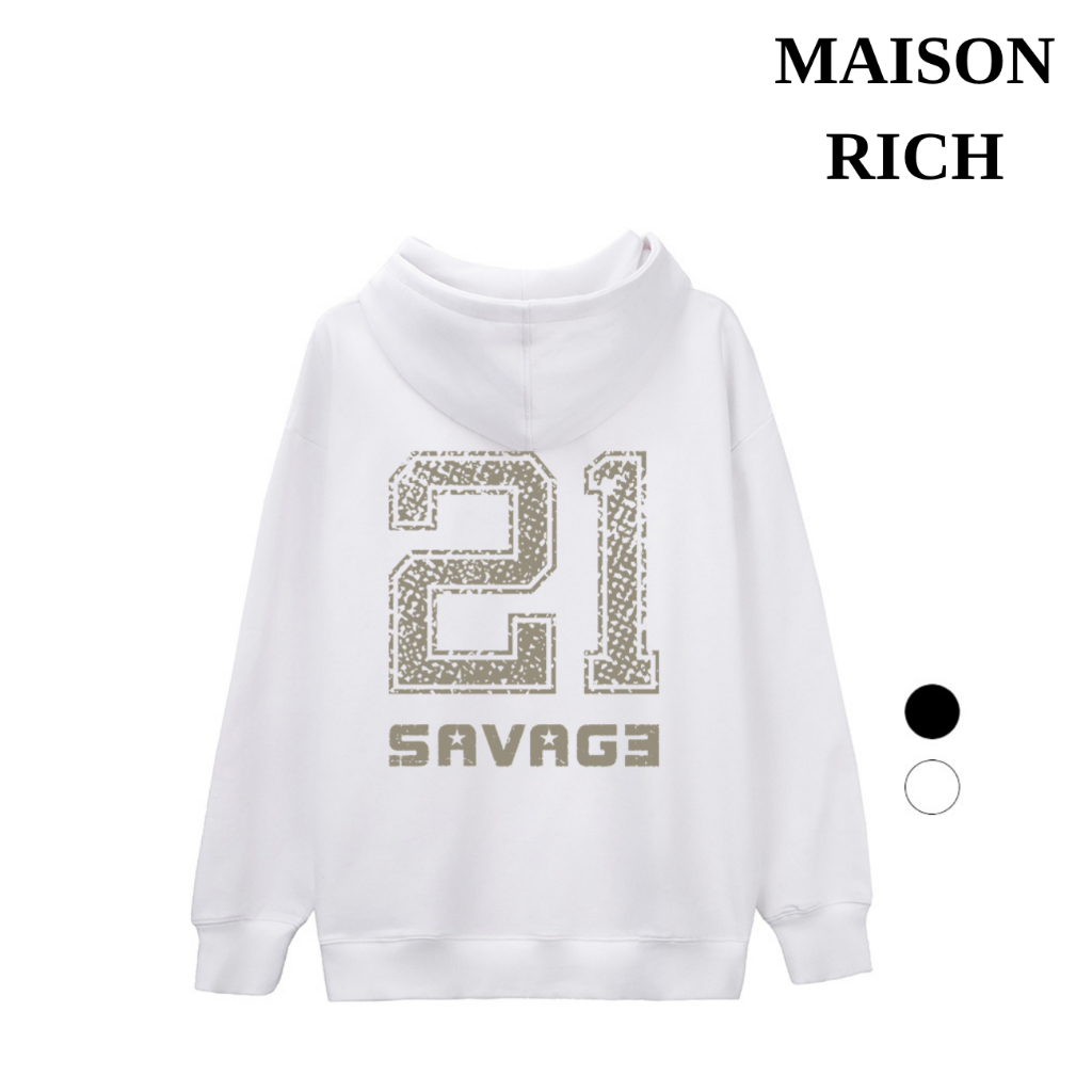 Kyrich เสื้อฮู้ดพรีเมี่ยม Savage 21 กราฟิก
