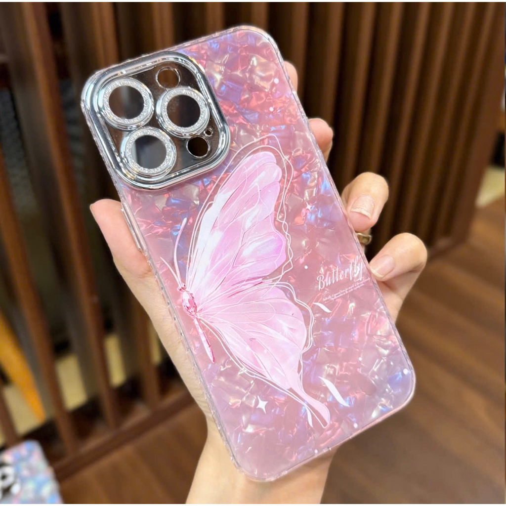 SUPER BEAUTIFUL 6D HEART BUTTERFLY CAMERA STONE CASE 7G 7plus xsm 11promax 12promax 13promax 14proma