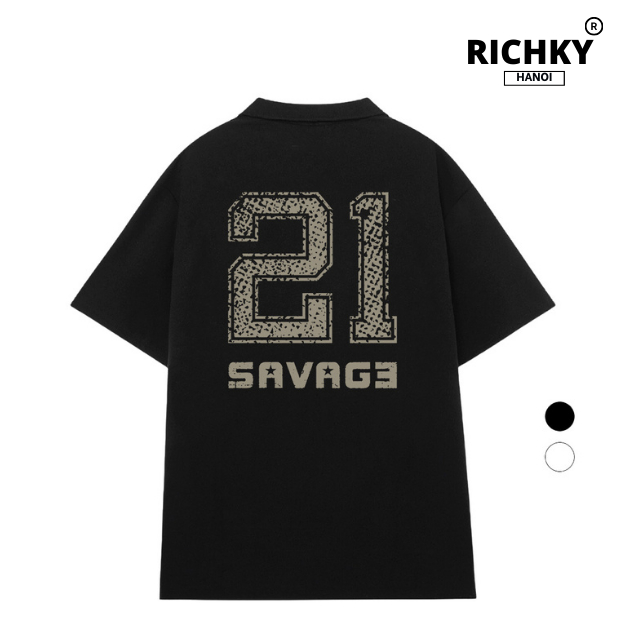 Richky Hanoi Premium Tee Savage 21 เสื้อยืดคอปกโปโลกราฟิก