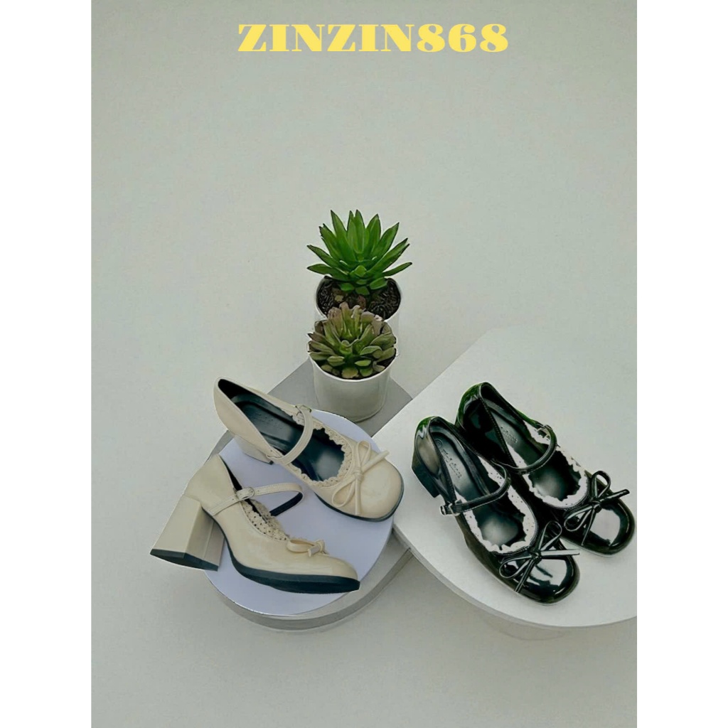 รองเท้าส้นสูง - G 12 - รองเท้าส้นสี่เหลี่ยมลูกไม้ - 7F LACE HIGH HEELS - SQUARE TOE, SQUARE HEEL - z