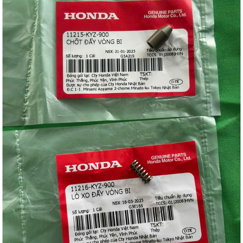 XO Bearing Push Pin 11215KYZ900 & Bearing Push Spring 11216KYZ900 รถ Future Fat, Fu Led อะไหล่แท้