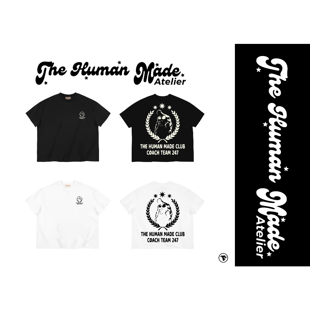 เสื้อยืด Boxy 250GSM | ในยิม COACH TEAM 247 | มนุษย์ทํา Atelier | ผ้าฝ้าย 100%