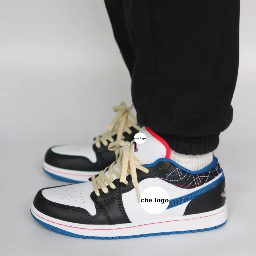 Shoes_Jo.da1 low สําหรับผู้ชายและผู้หญิง Shoes_J.D_1 สําหรับผู้ชายและผู้หญิง รุ่นระดับไฮเอนด์ บิลกล่