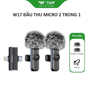 TNW W16/W17 Micro Cài Áo Không Dây 2 trong 1 Mic Thu Âm Không Dây Micro Lavalier không dây cho ip&android