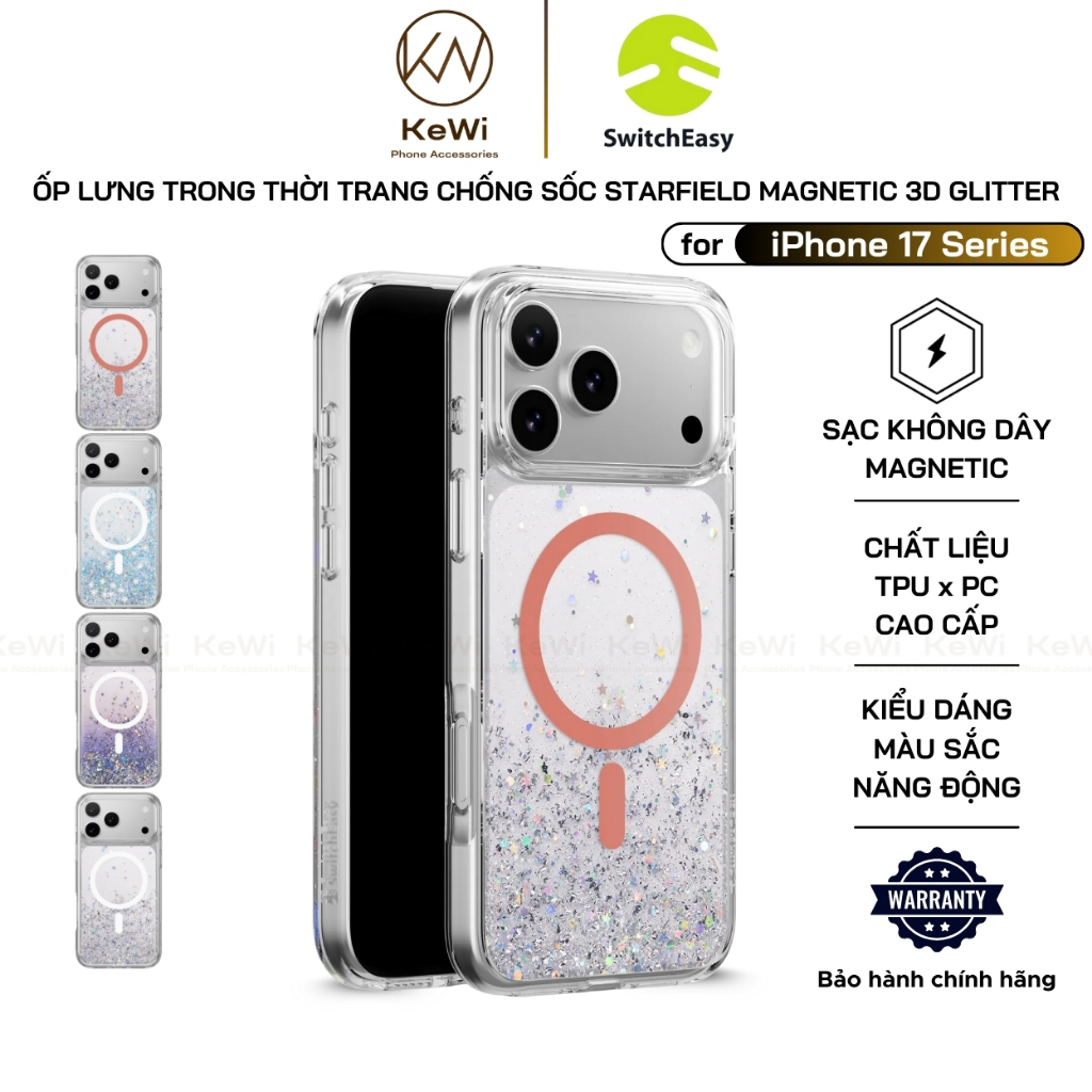 SwitchEasy Magnetic Wireless Charging เคสกันกระแทกสําหรับ iPhone 17 Pro Max / 17 Pro / 17 Air / 17, 