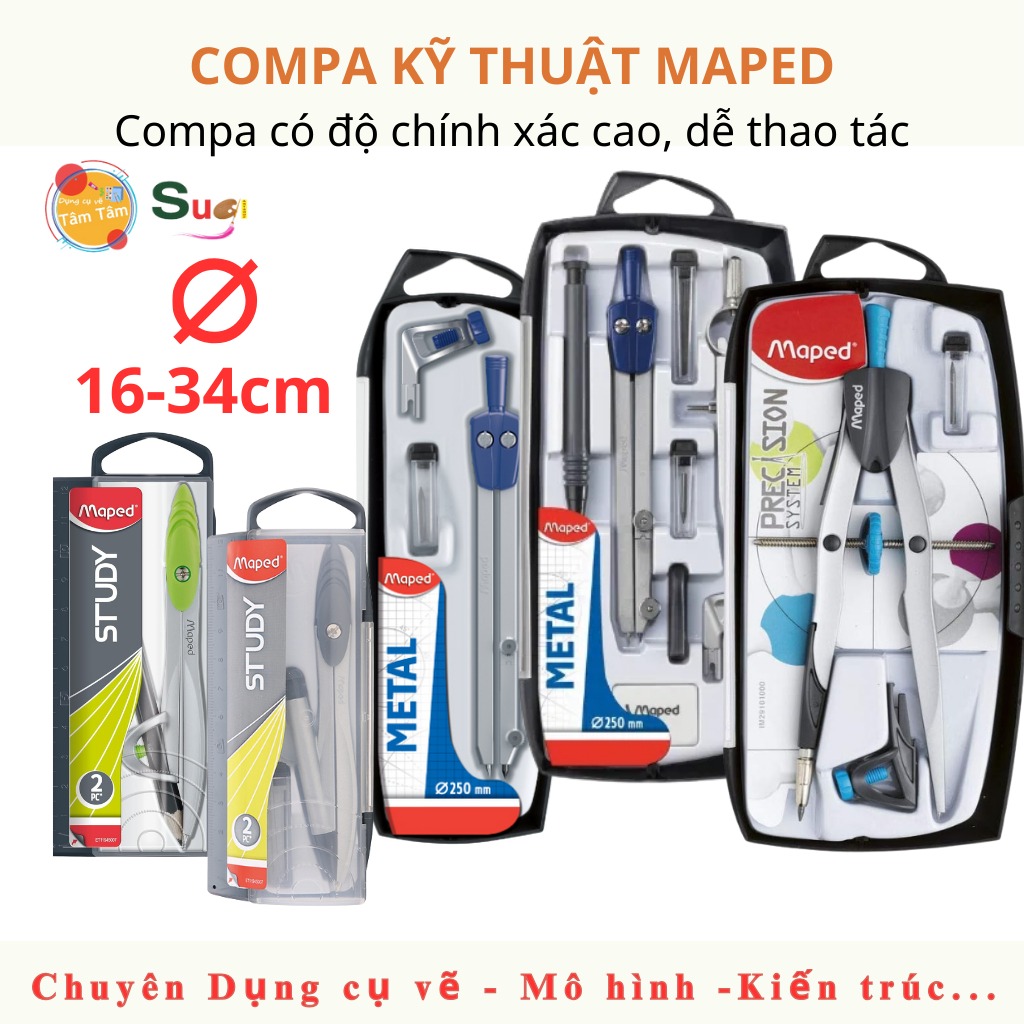 [ Sugi Art ] Macped Technical Drawing Compa, Compass Maped