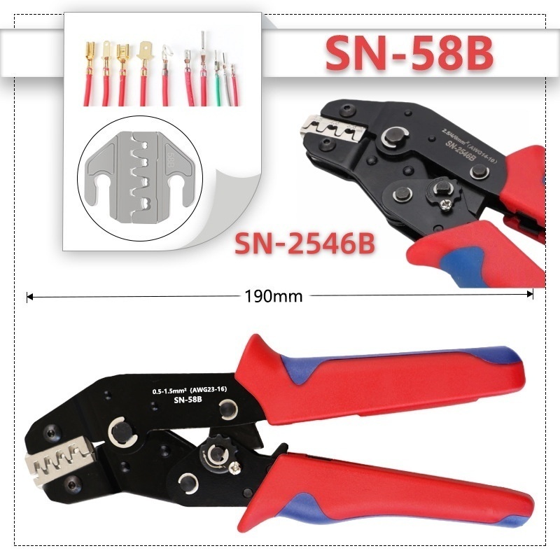 ราคาถูก GaGong Cos Sn-58b Head Press Pliers - Cos Press 2.8 4.8 6.3 - สําหรับสายไฟตั้งแต่ 1.5mm2 และ