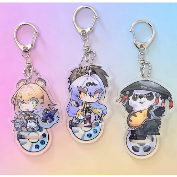 Zenless Zone Zero - Yixuan, Ju Fufu, breloques en acrylique Pan Yinhu - Porte-clés และ voyageur debo