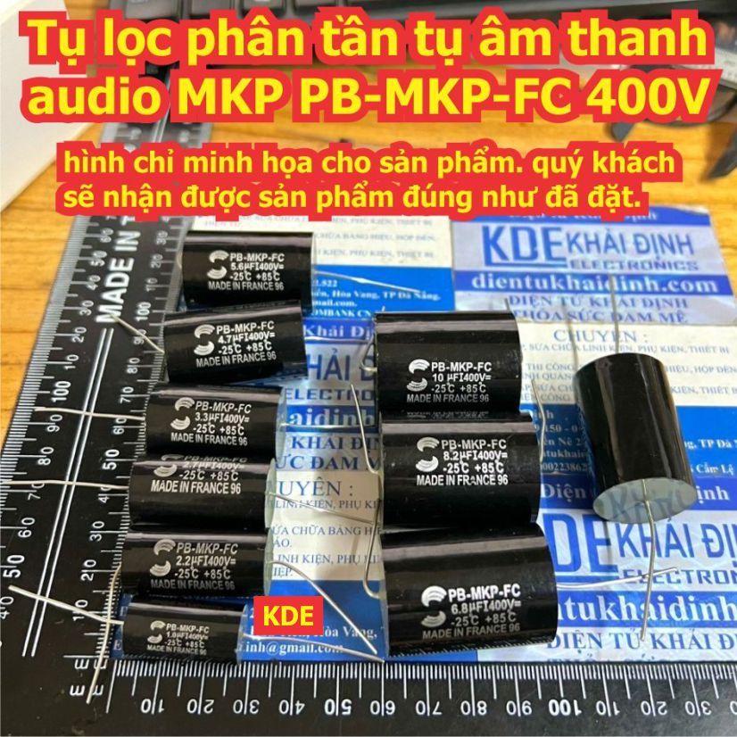 2 เสียงตัวเก็บประจุ crossover ตัวเก็บประจุกรอง MKP PB-MKP-FC 400V 1.0uF 2.2uF 2.7uF 3.3uF 4.7uF 5.6u