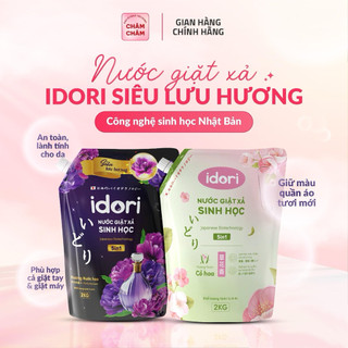 IDORI - Nước Giặt Xả Sinh Học 5in1 Nước Hoa Siêu Lưu Hương 2KG - Công Nghệ Khóa Mùi 3 Lớp & An Toàn Cho Da Nhạy Cảm