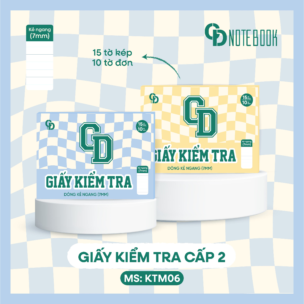 กระดาษทดสอบแนวนอน Sport CD 170x240mm, 15 แผ่นคู่ & 10 แผ่นเดียว, DL: 70GSM - MS: KTM06