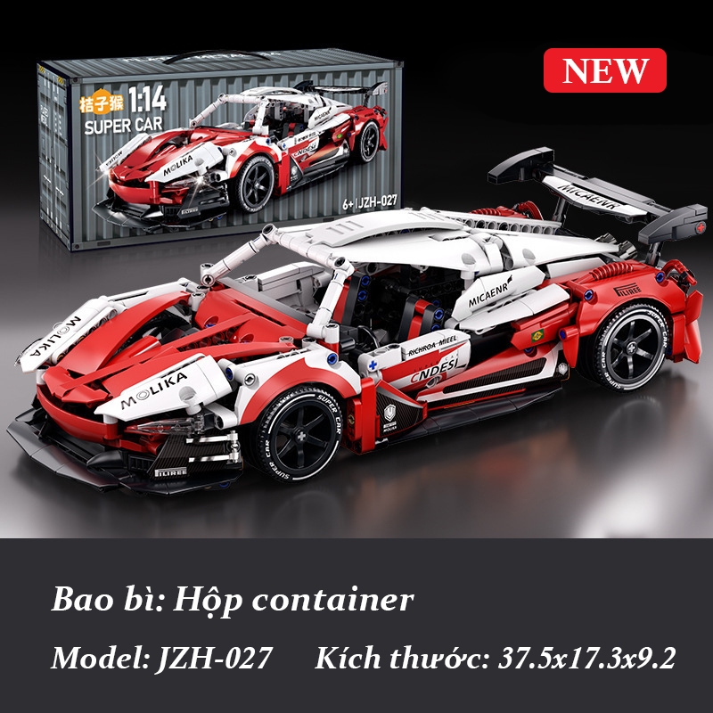 Frank 42143 Super Sports Car Assembly Model 1:14 Scale รวม 1388 ชิ้นส่วนพลาสติกทนทาน