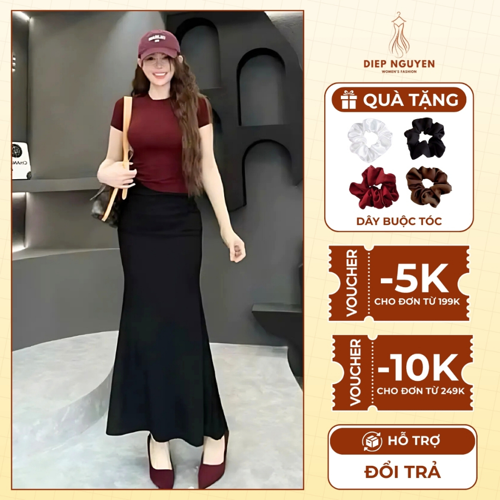 ชุดเสื้อยืด EXCELLENT - กระโปรงปลาหาง SUITABLE สําหรับ GOING OUT, GOING TO THE BEACH, GOING บนถนน