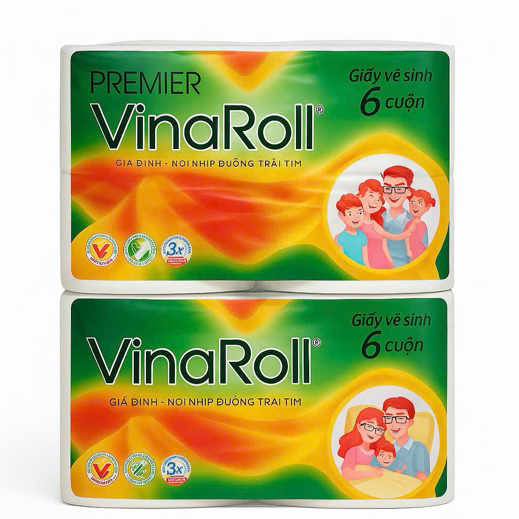 [Combo of 2 Packs] กระดาษ VinaRol 1 แพ็ค 6 ม้วน