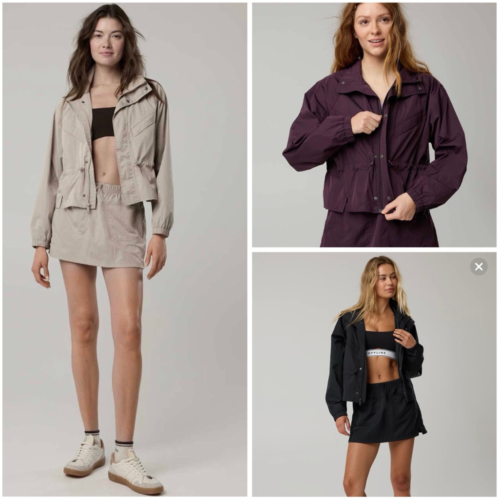 [ผลิตภัณฑ์ EXPORT GENUINE] OFFLINE by Aerie Hiker Jacket - เสื้อกันลมผู้หญิงซุปเปอร์ไฟ กันน้ําน้ําหน