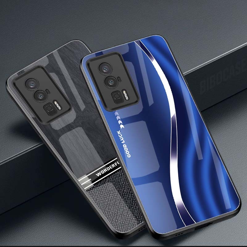 XIAOMI REDMI K60, k60E, K60 PRO Case กระจกคุณภาพสูงด้านหลัง, กันกระแทก, ใหม่เอี่ยม