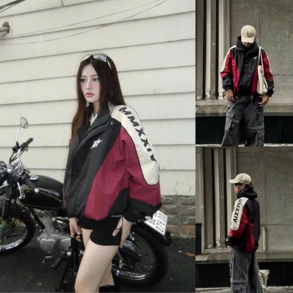เสื้อแจ็คเก็ต COUPLES สําหรับผู้ชายและผู้หญิง GOING OUT โลโก้ใน HIGHCLUB
