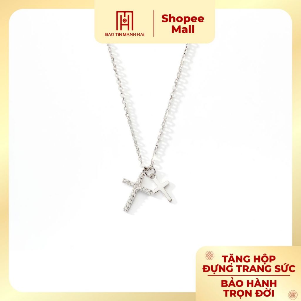 Bao Tin Manh Che สร้อยคอเงิน 925 ดีไซน์ไขว้ BCD2B92KDH-504003