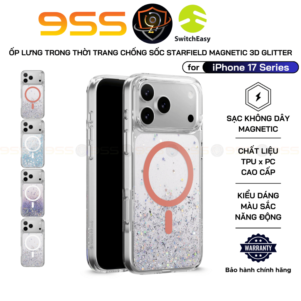 SwitchEasy Magnetic Wireless Charging เคสกันกระแทกสําหรับ iPhone 17 Pro Max / 17 Pro / 17 Air / 17, 